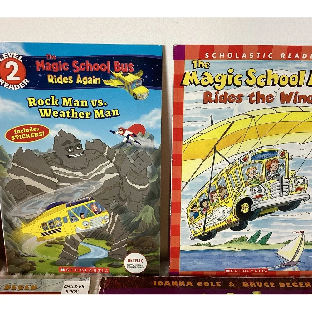 Magic School Bus Cole Degen Children's Picture Book Lot 10 Books, 1 DVD Science